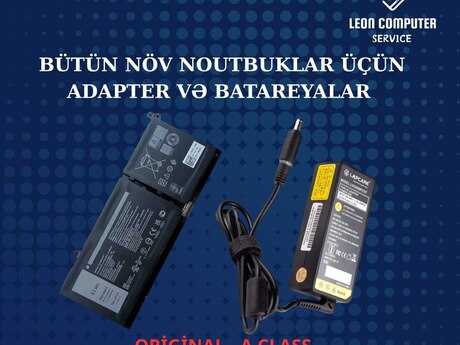 Noutbuk adapteri və batareyaları Noutbuk adapteri və batareyaları