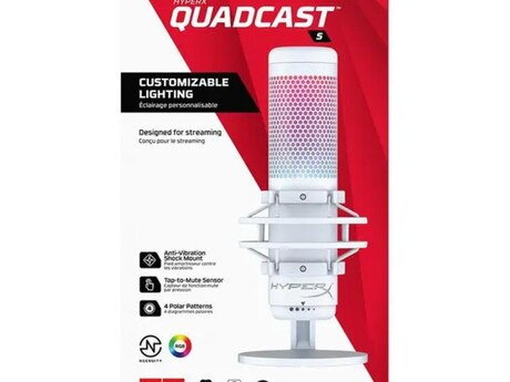 Mikrofon "HYPERX QUADCAST S (White)"