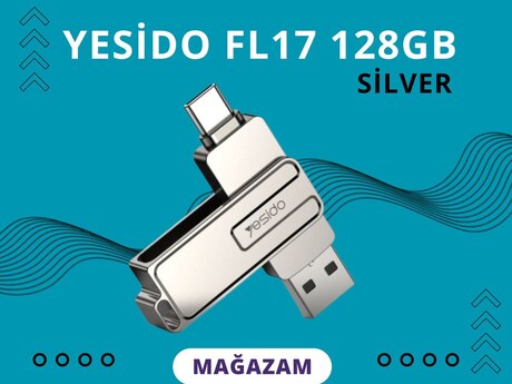  Yesido FL17 128 GB – 2‑in‑1 Type‑C & USB 3.0 Flash Yaddaş