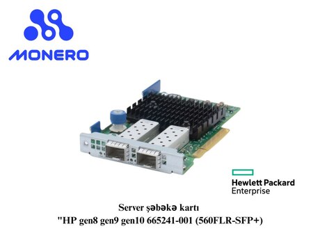 Server şəbəkə kartı "HP gen8 gen9 gen10 665241-001 (560FLR-SFP+)"