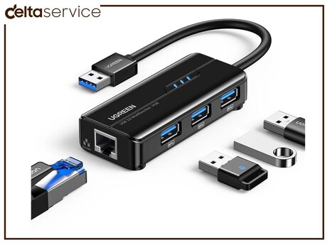 "UGREEN USB 3.0 Hub Ethernet 4-in-1" adapteri 20265 "UGREEN USB 3.0 Hub Ethernet 4-in-1" adapteri 20265