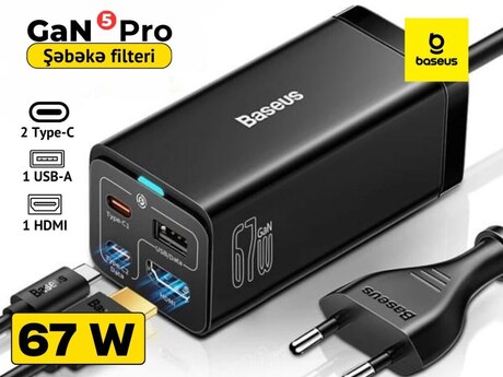 Baseus Gan Pro 5 Desktop Charger HDMİ