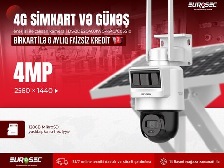 Hikvision günəş panelli kamera "DS-2DE2C400IWG-K/4G/C05S10"
