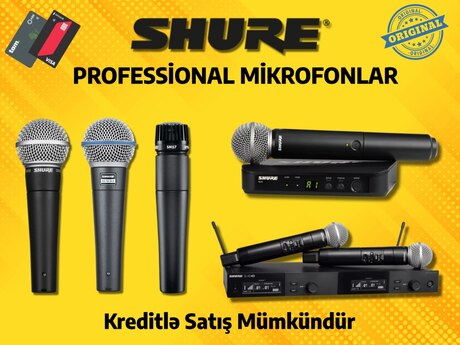 "Shure" mikrofonları