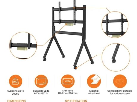 FD590 Mobile TV Cart