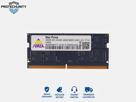 RAM Neo Forza 16GB DDR5 SODIMM 5600MHz (NMSO516F86-5600JA0D)
