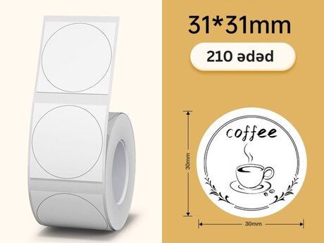 Niimbot printer dairəvi etiket kağızları Niimbot printer dairəvi etiket kağızları
