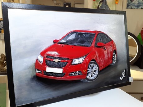 Chevrolet Cruze 3D barelyefi Chevrolet Cruze 3D barelyefi