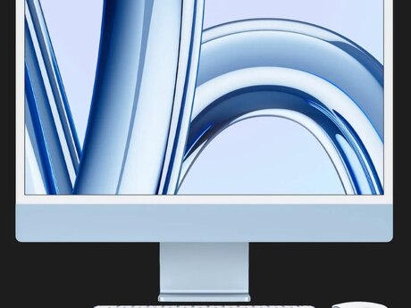 Apple iMac 24 with Retina 4.5K, Apple M3, 256GB, 8 CPU / 10 GPU, 8GB RAM, Blue