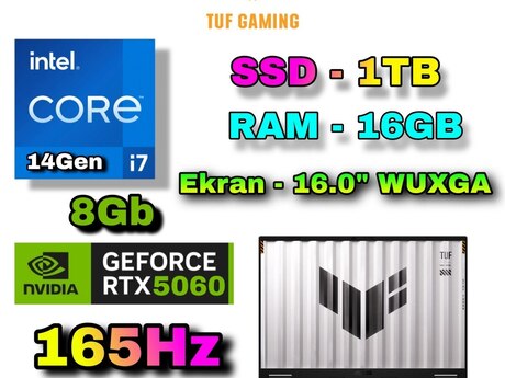 Asus TUF F16 FX608JMR RTX 5060 Gaming Asus TUF F16 FX608JMR RTX 5060 Gaming