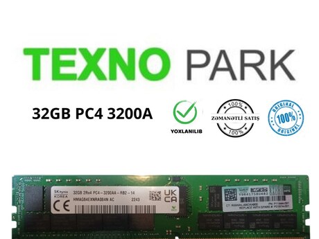 Operativ yaddaş (RAM) 32GB 2Rx4 PC4-3200AA Server 