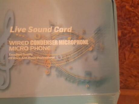 Live Sound Card – simli kondensator mikrofon (wire