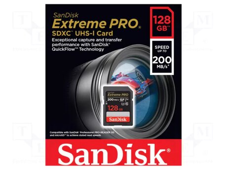 SD kart "SanDisk 128GB Extreme PRO SDXC UHS-I Card" SD kart "SanDisk 128GB Extreme PRO SDXC UHS-I Card"