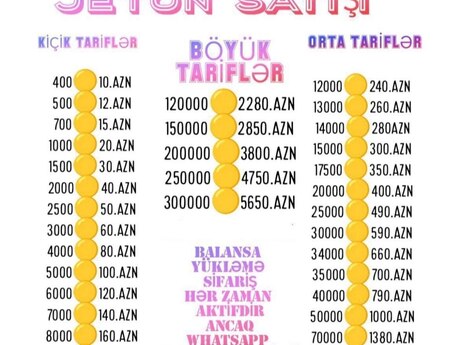 TikTok jeton xidməti 