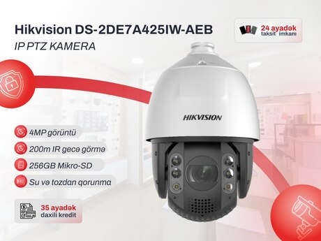 4 MP AI ağıllı PTZ IP kamera Hikvision DS-2DE7A425IW-AEB