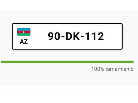 Avtomobil qeydiyyat nişanı - 90-DK-112