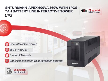 UPS SHTURMANN APEX 600VA 360W UPS SHTURMANN APEX 600VA 360W