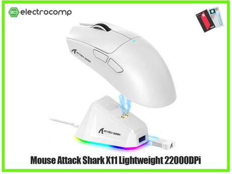 Mouse Attack Shark X11 Lightweight PAW3311 Wireless/BT white Mouse Attack Shark X11 Lightweight PAW3311 Wireless/BT white