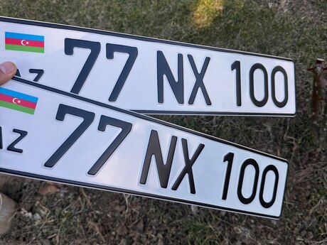 Avtomobil qeydiyyat nişanı 77-NX-100 Avtomobil qeydiyyat nişanı 77-NX-100