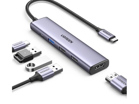Görüntü və məlumat kabeli "Ugreen USB-C to HDMI HUB Adapter 5-in1 CM478"