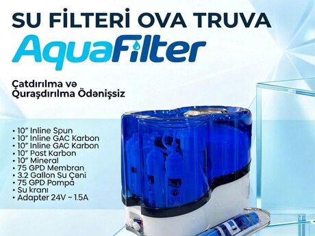 "OVA Truva" şəffaf su filteri