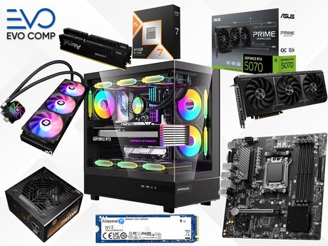 Evo Gaming PC Prime Storm RTX 5070 12GB Ryzen 7 9700X 32GB 1TB 