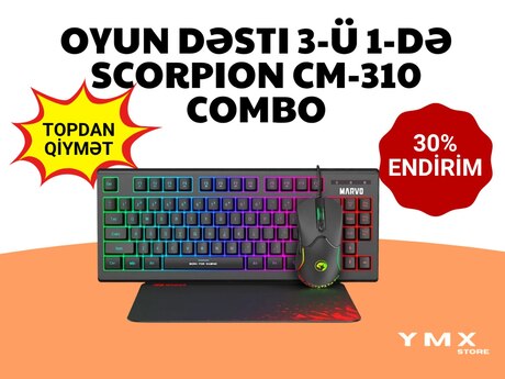 Gaming Combo Marvo Loot 30 Black/White