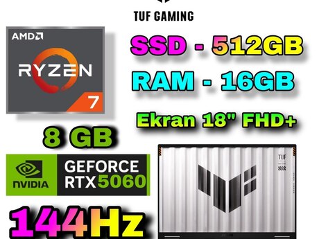 Asus TUF A18 FA808UM RTX 5060 8 GB Gaming