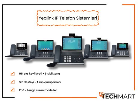 YEALİNK IP telefon sistemləri