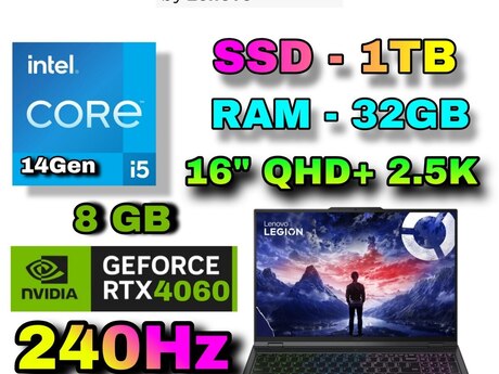 Lenovo LEGION PRO 5 16IRX9 RTX 4060 8 GB Gaming 