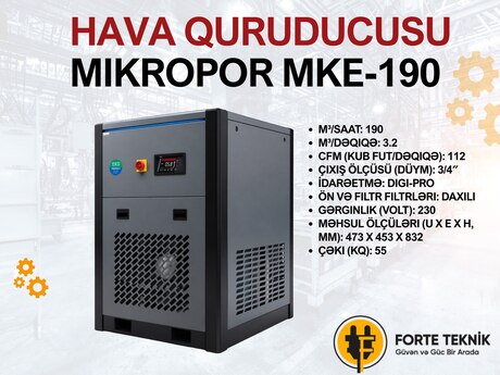 Kompressor üçün hava quruducu Mikropor MKE 190