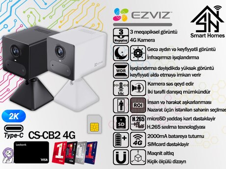 Ezviz CB2 batareyalı ağıllı 4G kamera
