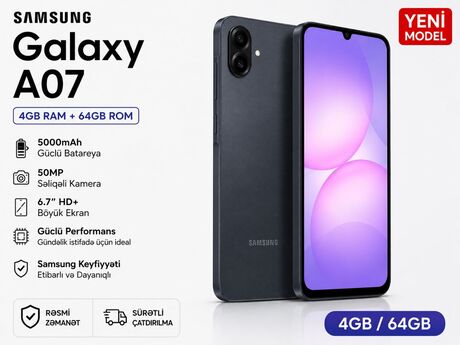 Samsung Galaxy A07 Black 64GB/4GB