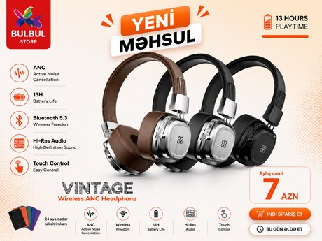 Porodo Soundtec Vintage Wireless ENC Headphone