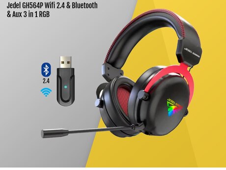 RGB Gaming qulaqlıq Jedel GH564P  USB 7.1 Surround BT & 2.4 Wireless