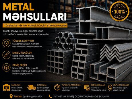 Metal (profil, list, ikitavr və s.)