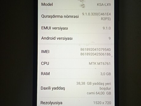 Honor 8S Black 64GB/3GB
