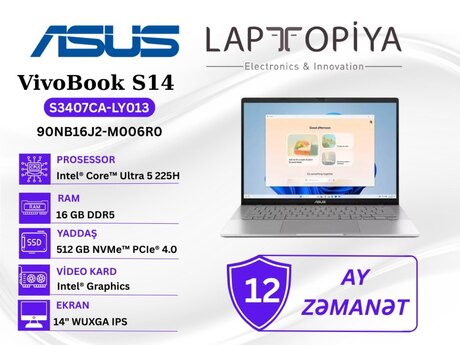 ASUS VivoBook S14 S3407CA-LY013 90NB16J2-M006R0