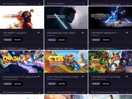 PlayStation Türkiyə akkauntu 12 oyunla