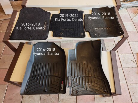 Hyundai, Kia, Toyota Prius V ayaqaltıları 