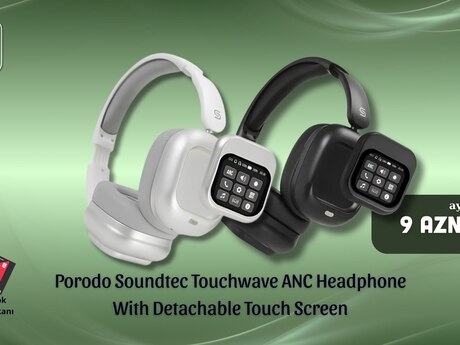 Porodo Soundtec Touchwave ANC Headphone With Detachable Touch Screen