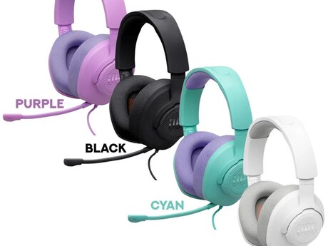 JBL Quantum 100M2 Black Cyan White Purple simli gaming qulaqlıq