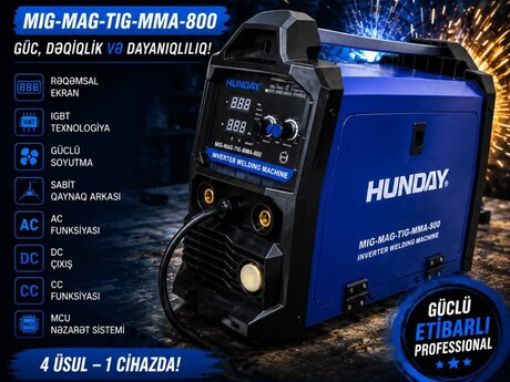 Qaynaq aparatı HYUNDAİ MIG/MAG/TIG/MMA-800