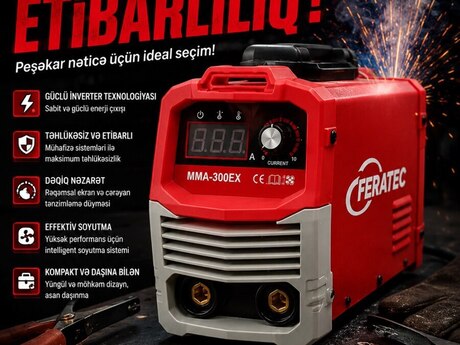 İnvertor qaynaq aparatı FERATEC MMA-300EX İnvertor 