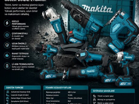 Alət dəsti MAKITA 6-si 1-də PEŞƏKAR 