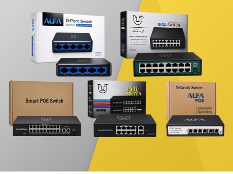 Alfa Etherhet və POE Switchlər Alfa Etherhet və POE Switchlər