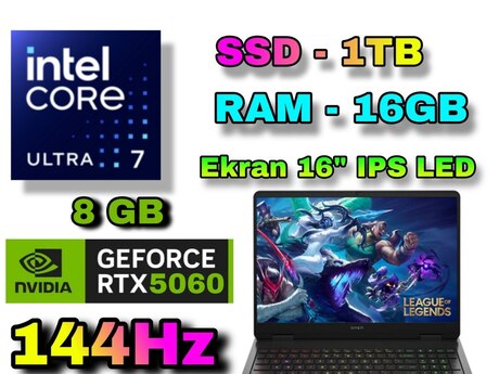 Hp OMEN 16 Ultra 7 RTX 5060  8 GB Gaming 
