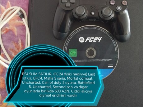 Sony Playstation 4 və oyun diskləri 