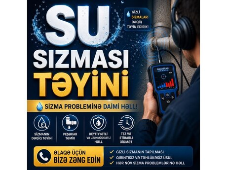 Su sızması təyini və təmiri