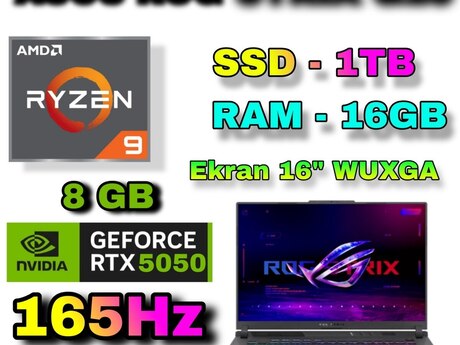Asus ROG STRIX G16 G614FH RTX 5050 8GB Gaming 